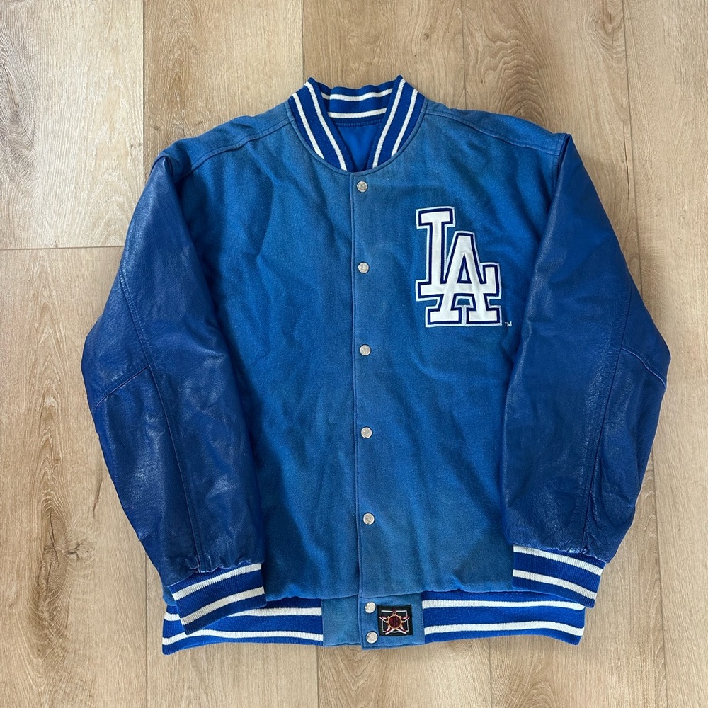 Vintage 90's Jeff Hamilton Reversible Dodgers Jacket. Men's XL